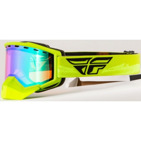 MASQUE FLY FOCUS SNOW GREEN/HI-VIS W/ GREEN MIRROR/AMBER LENS