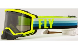 MASQUE FLY FOCUS SNOW HI-VIS/TEAL W/ DARK SMOKE LENS