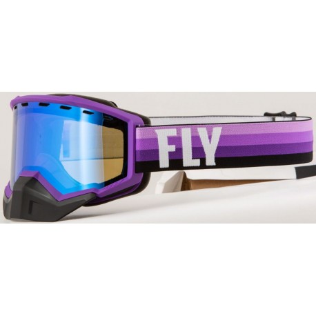 MASQUE FLY FOCUS SNOW PURPLE/BLACK W/ SKY BLUE/SMOKE LENS