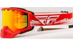 MASQUE FLY FOCUS SNOW RED/GREY W/ RED MIRROR/AMBER LENS