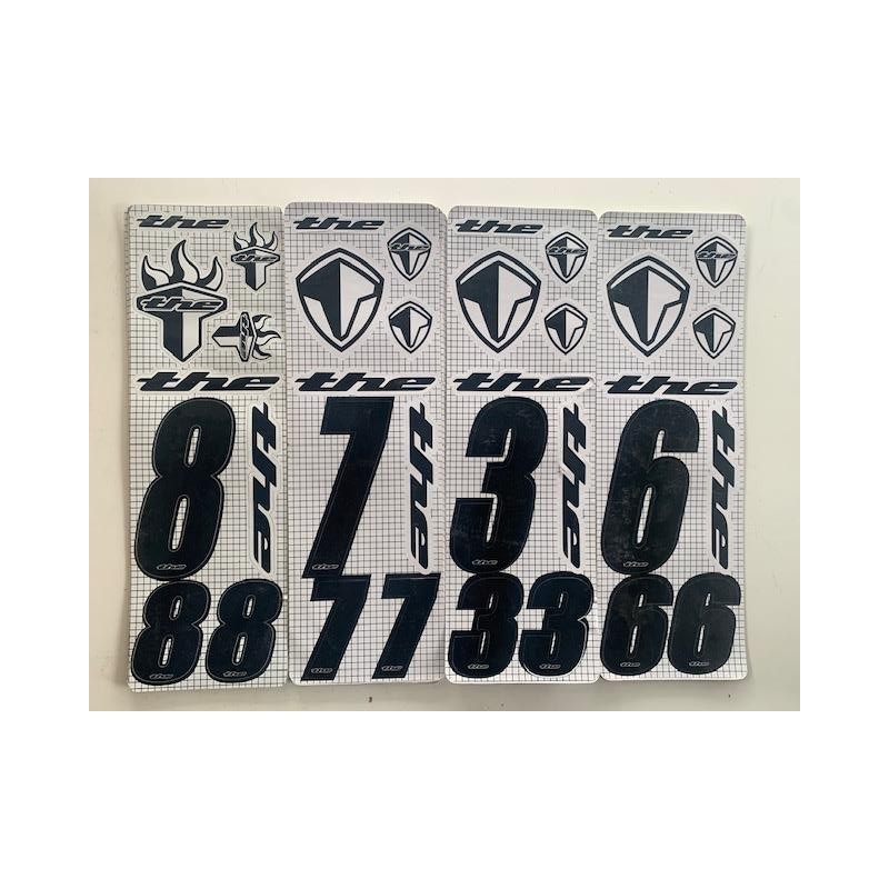 Numéro de plaque THE noir