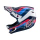 Casque Troy Lee D4 Polyacrylite W/MIPS Block Blue / White