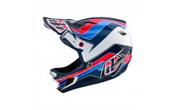 Casque Troy Lee D4 Polyacrylite W/MIPS Block Blue / White