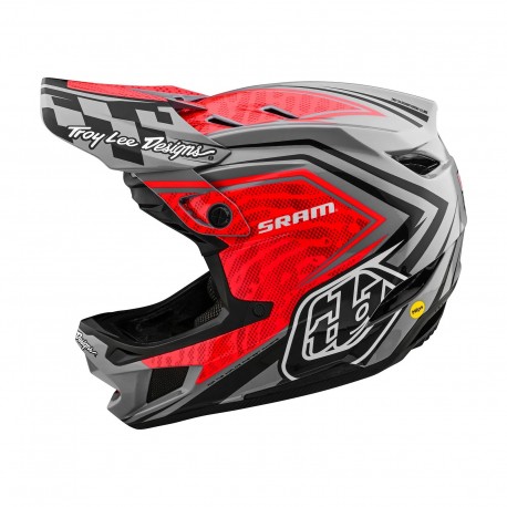 Casque Troy Lee D4 carbon W/MIPS SRAM Red / Black