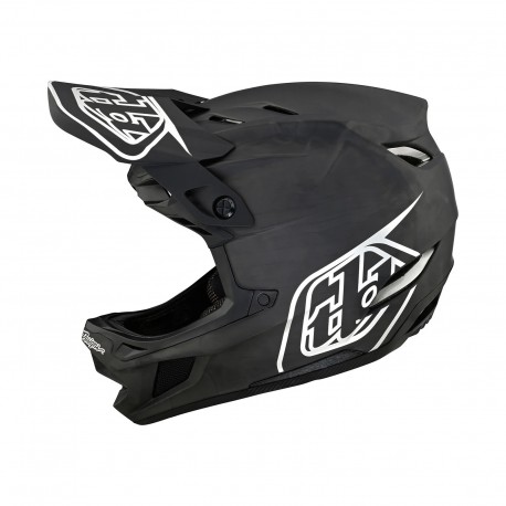 Casque Troy Lee D4 carbon W/MIPS Stealth Black / Silver