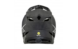 Casque Troy Lee D4 carbon W/MIPS Stealth Black / Silver