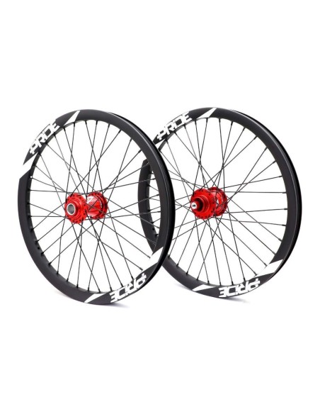 Roues 20" (406) Pride Wave matt white Control rouge 10mm