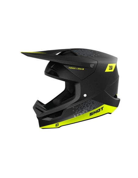 Casque Shot Furious - Draw Neon Yellow