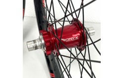 Roues IKON Carbon 406 - ONYX Helix 20 - Ultra ISO 10 Noir-Rouge