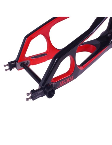Cadre BMX carbone ICE RAPTOR Noir / Rouge Hot Chili PRO XL