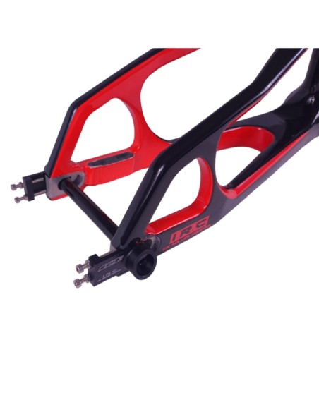Cadre BMX carbone ICE RAPTOR Noir / Rouge Hot Chili PRO XL