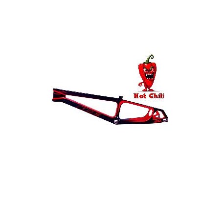 Cadre BMX carbone ICE RAPTOR Noir / Rouge Hot Chili PRO XL