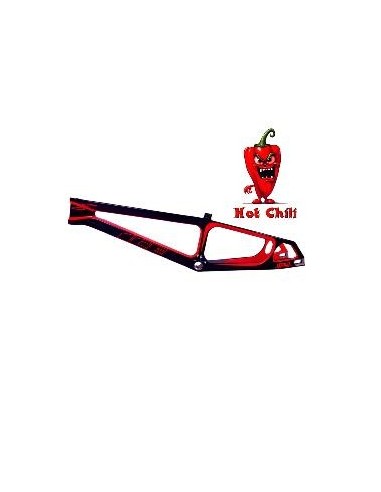 Cadre BMX carbone ICE RAPTOR Noir / Rouge Hot Chili PRO XL