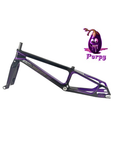 Cadre BMX carbone ICE RAPTOR Noir / violet Purpy PRO