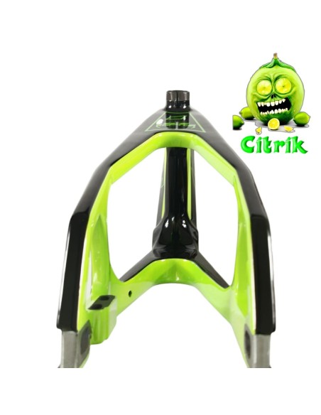 Cadre BMX carbone ICE RAPTOR Noir / Lime Citrik PRO