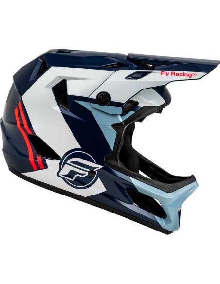 Casque vélo FLY RACING Rayce - rouge/blanc/bleu 2