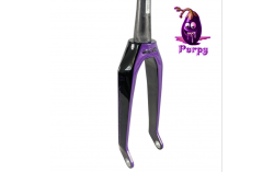 Fourche carbone ICE SWAT2.0 TAPERED 20" Axe Ø 20mm, Noire / Violet Purpy