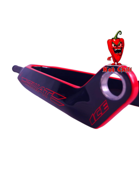 Fourche carbone ICE SWAT2.0 TAPERED 20" Axe Ø 20mm, Noire / Rouge Hot Chili 2
