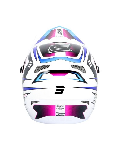 Casque Shot Rogue adulte Level White Blue Pearly