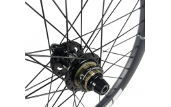 Roue arrière ICE RAPTOR 20'' Carbone Noire logo Blanc - Moyeu HACKER X 10-15