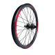 Roue arrière ICE RAPTOR 20'' Carbone Noire logo Rouge - Moyeu HACKER X 10-15