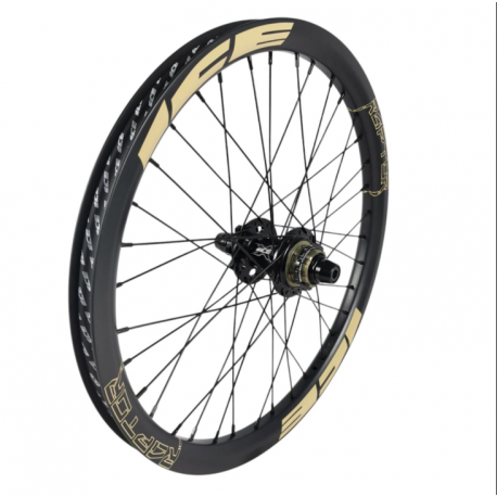 Roue arrière ICE RAPTOR 20'' Carbone Noire logo Sable - Moyeu HACKER X 10-15