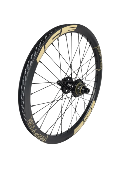 Roue arrière ICE RAPTOR 20'' Carbone Noire logo Sable - Moyeu HACKER X 10-15