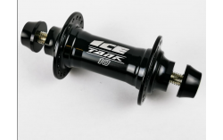 Moyeu Avant BMX ICE TANK Ø 10 mm, 36 Trous Noir + Adaptateurs 10/20 mm