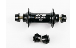 Moyeu Avant BMX ICE TANK Ø 10 mm, 36 Trous Noir + Adaptateurs 10/20 mm
