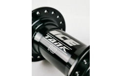 Moyeu Avant BMX ICE TANK Ø 10 mm, 36 Trous Noir + Adaptateurs 10/20 mm