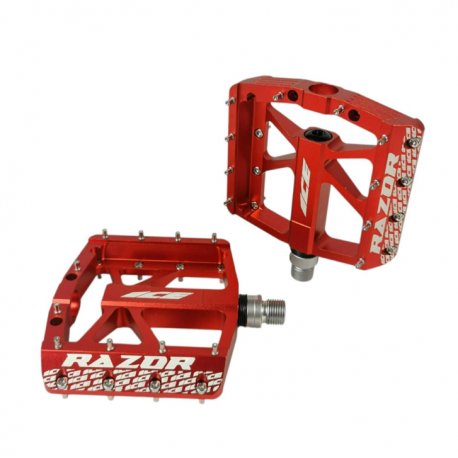 Pédales ICE RAZOR CNC Rouges