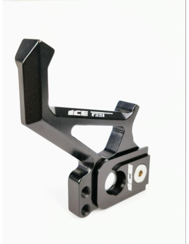 Adaptateur de frein à disque BMX ICE FAST Ø15mm + PLAQUE 15/20 CNC NOIR