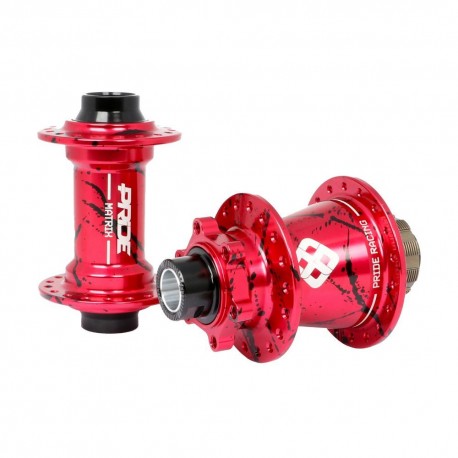 Moyeux Pride Matrix Splash Red/Black - 10/10mm - 28H