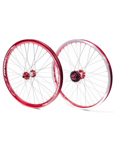 Paire de roue PRIDE RACING PRO SX rouge