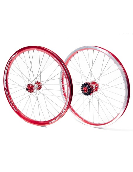 Paire de roue PRIDE RACING PRO SX rouge