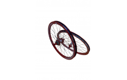 Paire de roue PRIDE RACING PRO SX rouge