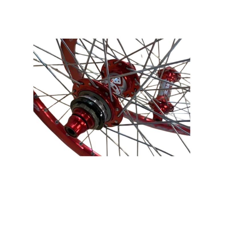 Paire de roue PRIDE RACING PRO SX rouge