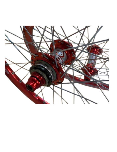 Paire de roue PRIDE RACING PRO SX rouge