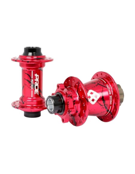 Pride Matrix Splash Red/Black Hubs - 20/15mm - 36H PRIDE | BMX RACING