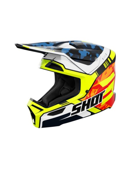 Shot Furious Helmet - Flash Blue Neon Yellow Glossy SHOT | BMX RACING