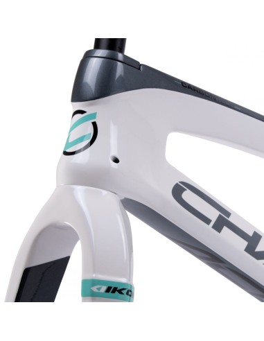KIT CADRE+FOURCHE CHASE ACT2.0 BLANC / GRIS / TEAL