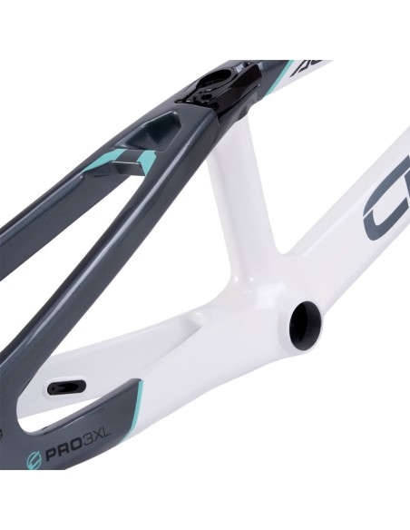 KIT CADRE+FOURCHE CHASE ACT2.0 BLANC / GRIS / TEAL