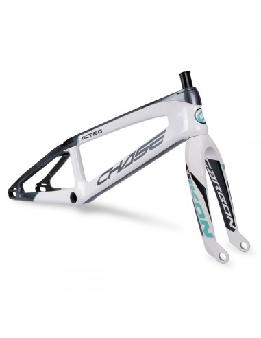 KIT CADRE+FOURCHE CHASE ACT2.0 BLANC / GRIS / TEAL
