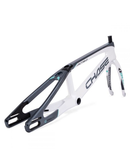 KIT CADRE+FOURCHE CHASE ACT2.0 BLANC / GRIS / TEAL