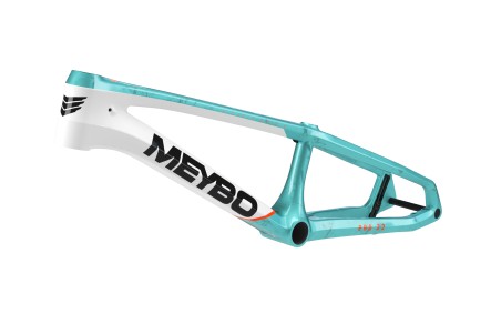 Cadre Meybo HSX Carbon 2026 - Matte White/Orange/Teal