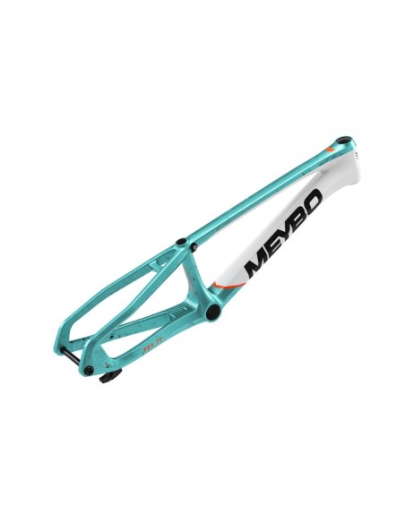 Cadre Meybo HSX Carbon 2026 - Matte White/Orange/Teal 2