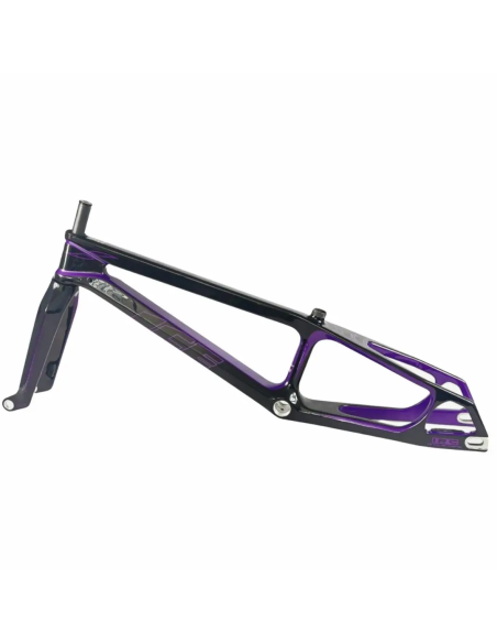 Cadre BMX carbone ICE RAPTOR PURPY RS Violet/ Noir PRO 2