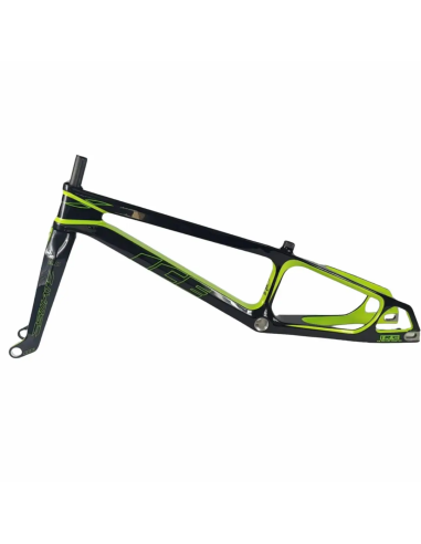 Cadre BMX carbone ICE RAPTOR Noir / Lime Citrik PRO XL