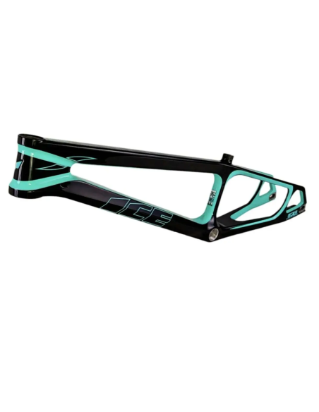 Cadre BMX carbone ICE RAPTOR RS Lagoon / Noir PRO 3 XL