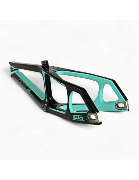 Cadre BMX carbone ICE RAPTOR RS Lagoon / Noir PRO XL
